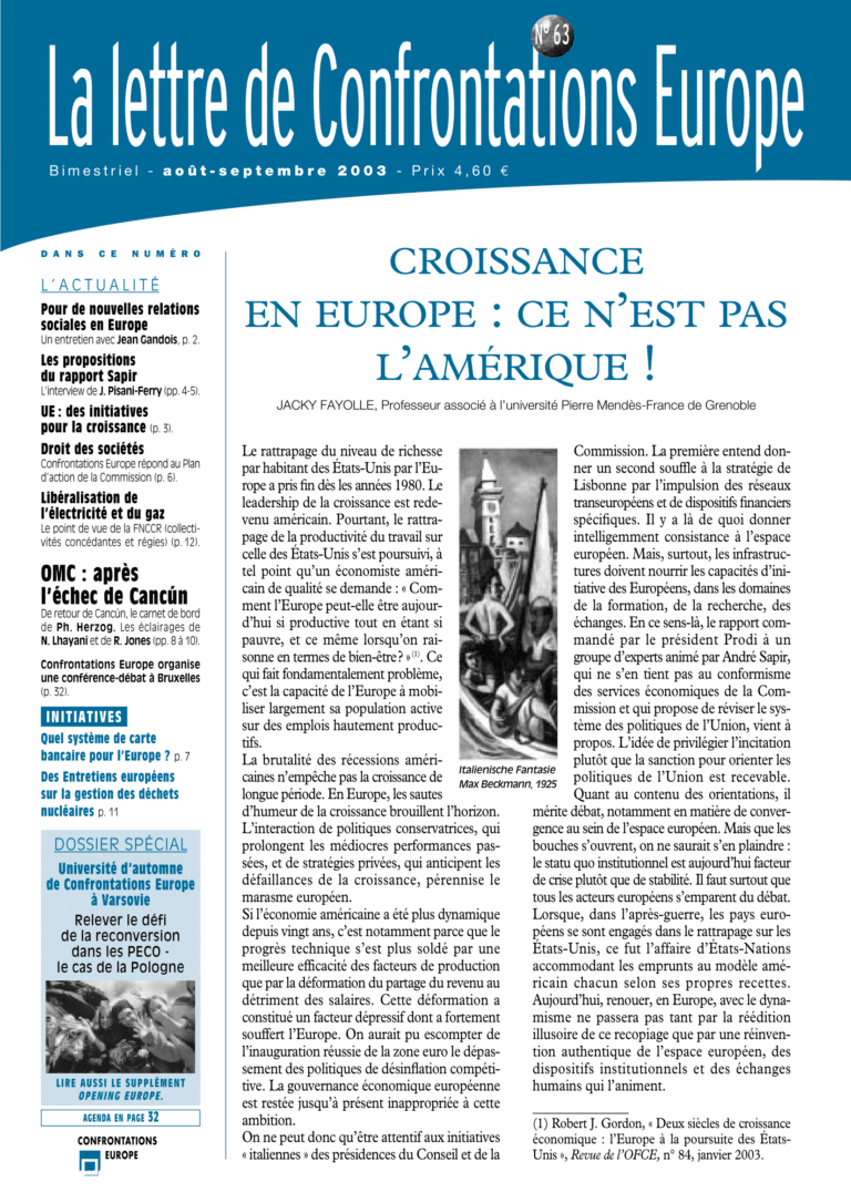 Revue 63 – Août/Septembre 2003