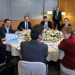 Round table: Jean-Claude Juncker, Alexis Tsipras, Greek Prime Mi