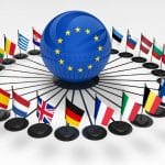 European Union Flags Concept