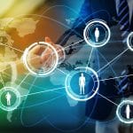 worldwide business network concept, social networking service, abstract image visual