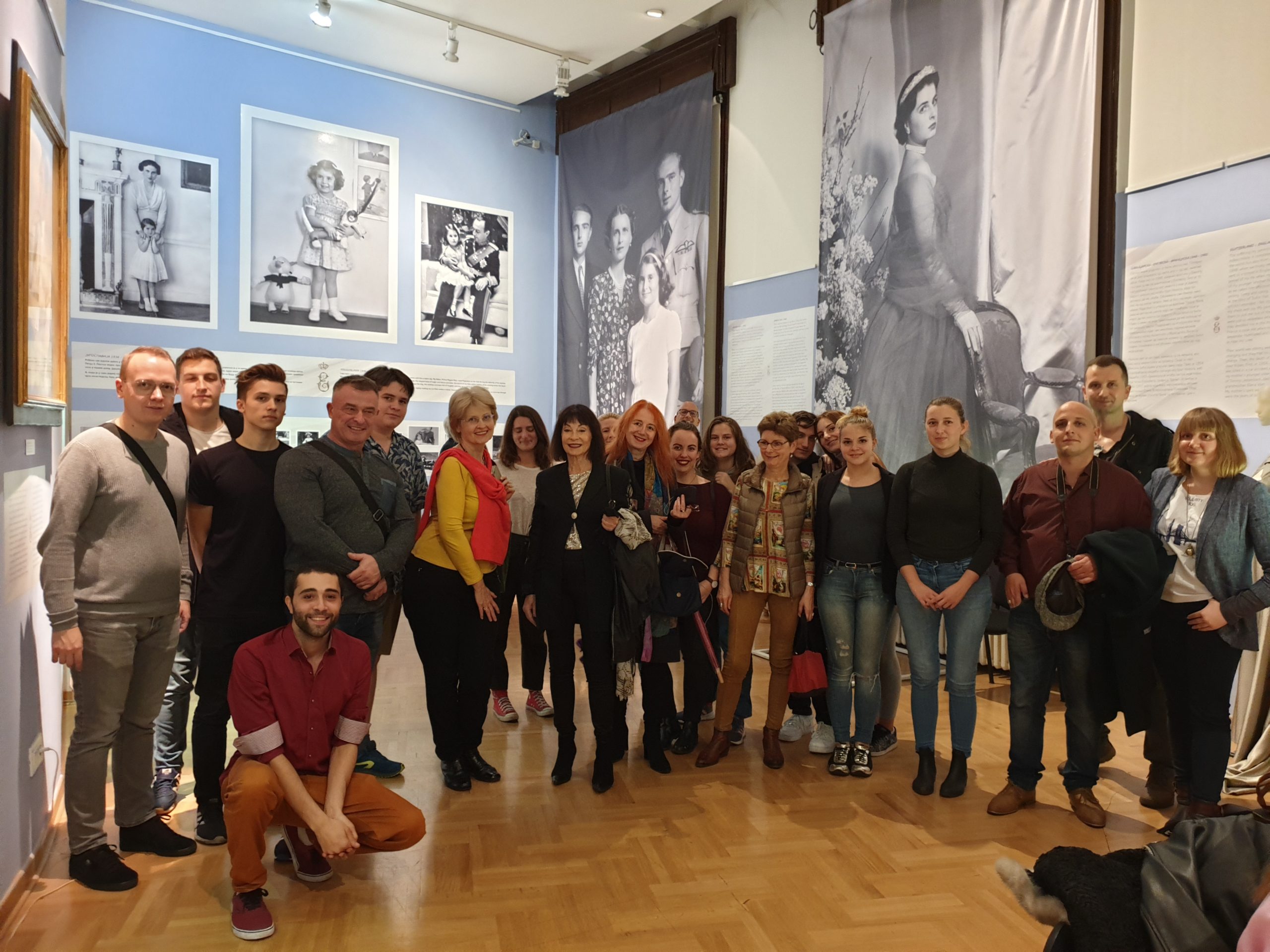 Le groupe du Solidarity Tour en visite au Musée de l'Histoire de la Serbie.