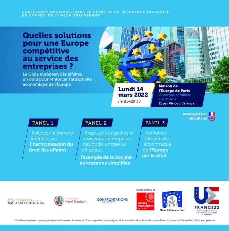 Le Code européen des affaires, un outil pour renforcer l’attractivité économique de l’Union européenne ?