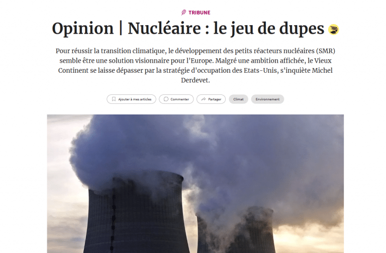 Tribune | Les Échos – Le Cercle : « Nucléaire, le jeu de dupes »