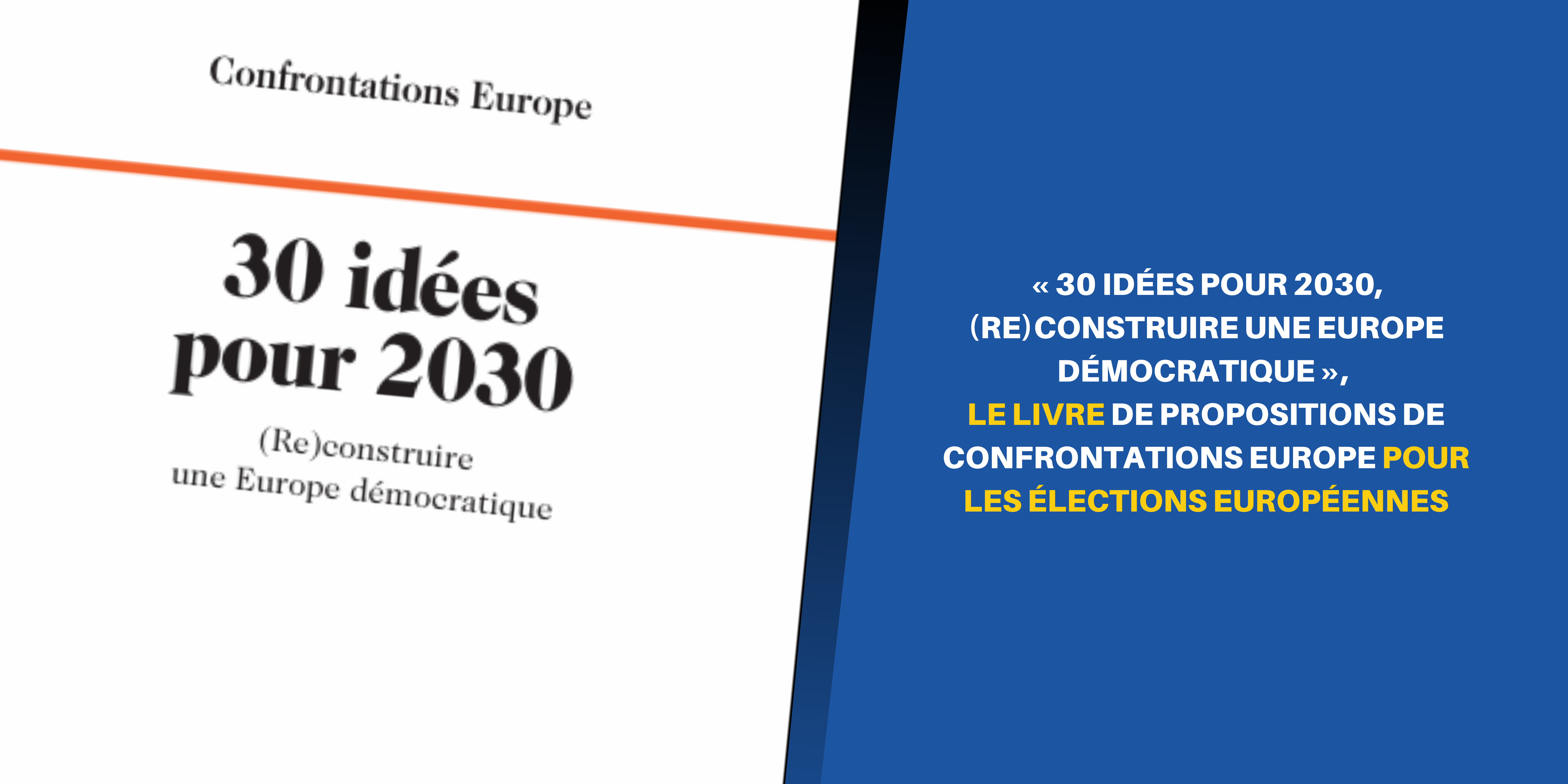 "30 idées pour 2030", le livre de Confrontations Europe pour les élections européennes de 2024