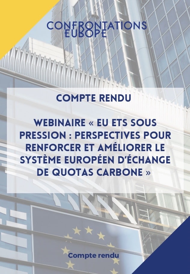 Compte rendu du webinaire « EU ETS sous pression : perspectives pour renforcer et améliorer le système européen d’échange de quotas carbone » 